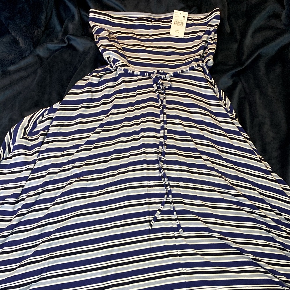 Maternity Strapless Midi Dress